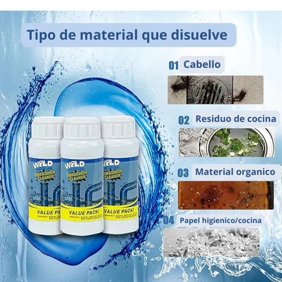 Wild Tornado ® POLVO DESTAPA TUBERIAS