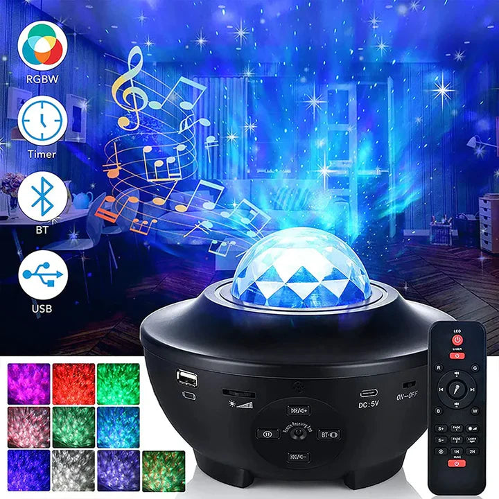 PROYECTOR DE GALAXIA BOCINA BLUETOOTH GALAXYVIEW®