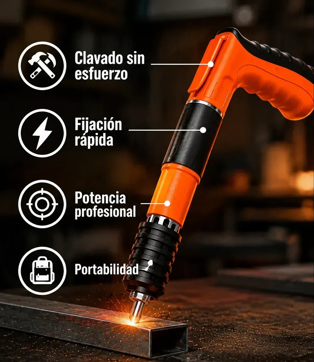 ClavoPro - Pistola fijadora con 100 Clavos + Kit de seguridad 🎁